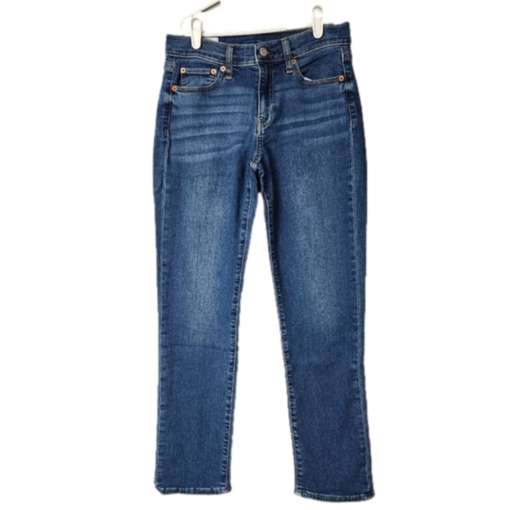 3/$25 GAP classic straight mid rise size 28 6p blue Denim jeans 26 in inseam